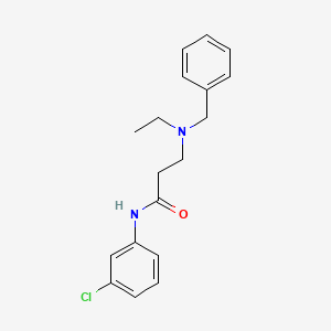 molecular formula C18H21ClN2O B5793801 N~3~-benzyl-N~1~-(3-chlorophenyl)-N~3~-ethyl-beta-alaninamide 