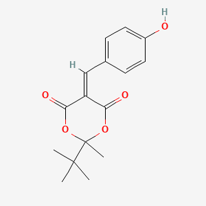 molecular formula C16H18O5 B5793805 2-tert-butyl-5-(4-hydroxybenzylidene)-2-methyl-1,3-dioxane-4,6-dione 