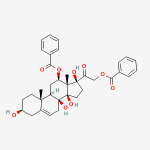molecular formula C35H40O9 B579381 Dibenzoylviminolone CAS No. 19308-45-3