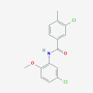 molecular formula C15H13Cl2NO2 B5793819 3-chloro-N-(5-chloro-2-methoxyphenyl)-4-methylbenzamide 