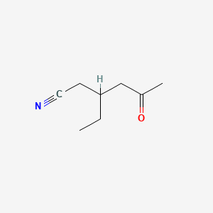 Hexanenitrile, 3-ethyl-5-oxo-(8CI)