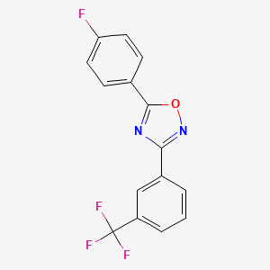 molecular formula C15H8F4N2O B5793855 5-(4-fluorophenyl)-3-[3-(trifluoromethyl)phenyl]-1,2,4-oxadiazole 