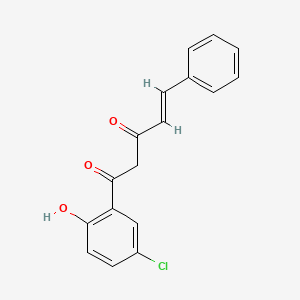 molecular formula C17H13ClO3 B5793863 1-(5-chloro-2-hydroxyphenyl)-5-phenyl-4-pentene-1,3-dione 