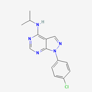 molecular formula C14H14ClN5 B5793867 1-(4-chlorophenyl)-N-isopropyl-1H-pyrazolo[3,4-d]pyrimidin-4-amine 
