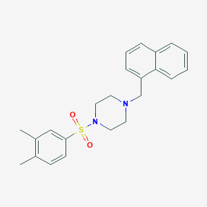 molecular formula C23H26N2O2S B5793868 1-[(3,4-dimethylphenyl)sulfonyl]-4-(1-naphthylmethyl)piperazine 