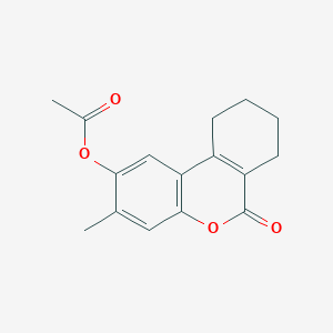 3-methyl-6-oxo-7,8,9,10-tetrahydro-6H-benzo[c]chromen-2-yl acetate