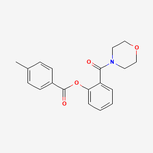 molecular formula C19H19NO4 B5793885 2-(4-morpholinylcarbonyl)phenyl 4-methylbenzoate 