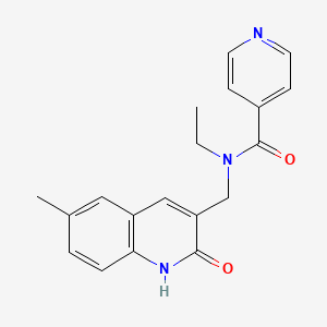 molecular formula C19H19N3O2 B5793897 N-ethyl-N-[(2-hydroxy-6-methyl-3-quinolinyl)methyl]isonicotinamide 