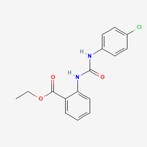 molecular formula C16H15ClN2O3 B5793914 Ethyl 2-[(4-chlorophenyl)carbamoylamino]benzoate 