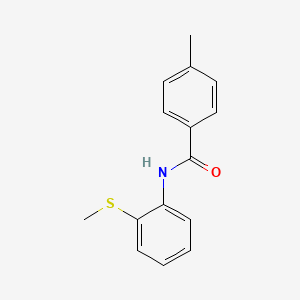 molecular formula C15H15NOS B5793939 4-methyl-N-[2-(methylthio)phenyl]benzamide CAS No. 701289-62-5