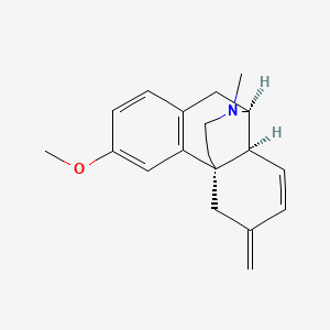molecular formula C19H23NO B579394 (1S,9S,10S)-4-methoxy-17-methyl-13-methylidene-17-azatetracyclo[7.5.3.01,10.02,7]heptadeca-2(7),3,5,11-tetraene CAS No. 17939-34-3