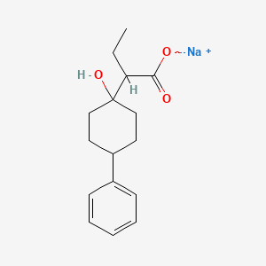 Sodium alpha-ethyl-1-hydroxy-4-phenylcyclohexaneacetate