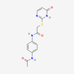 N-[4-(acetylamino)phenyl]-2-[(4-hydroxy-2-pyrimidinyl)thio]acetamide
