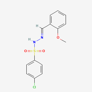 molecular formula C14H13ClN2O3S B5793964 4-chloro-N'-(2-methoxybenzylidene)benzenesulfonohydrazide 