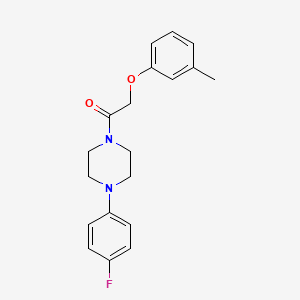 molecular formula C19H21FN2O2 B5793982 1-(4-fluorophenyl)-4-[(3-methylphenoxy)acetyl]piperazine 