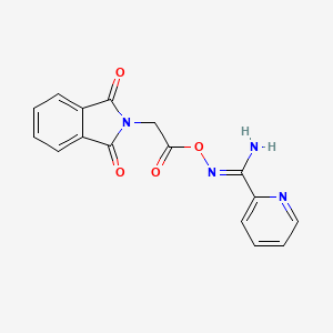 molecular formula C16H12N4O4 B5793993 N'-{[2-(1,3-dioxo-1,3-dihydro-2H-isoindol-2-yl)acetyl]oxy}-2-pyridinecarboximidamide 