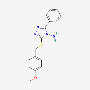 molecular formula C16H16N4OS B5794015 3-[(4-methoxybenzyl)thio]-5-phenyl-4H-1,2,4-triazol-4-amine CAS No. 677302-34-0