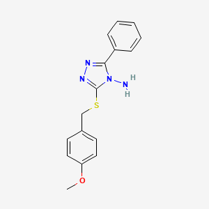 3-[(4-methoxybenzyl)thio]-5-phenyl-4H-1,2,4-triazol-4-amine