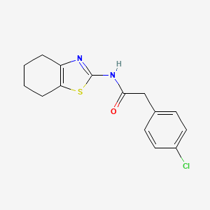 molecular formula C15H15ClN2OS B5794022 2-(4-chlorophenyl)-N-(4,5,6,7-tetrahydro-1,3-benzothiazol-2-yl)acetamide 
