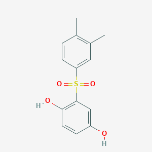 molecular formula C14H14O4S B5794030 2-[(3,4-dimethylphenyl)sulfonyl]-1,4-benzenediol 