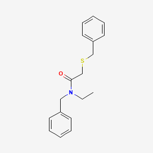 molecular formula C18H21NOS B5794036 N-benzyl-2-(benzylthio)-N-ethylacetamide 