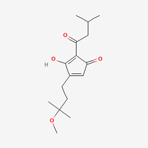 3-Hydroxy-4-(3-methoxy-3-methylbutyl)-2-(3-methylbutanoyl)cyclopenta-2,4-dien-1-one