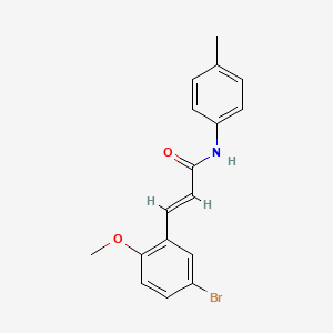 molecular formula C17H16BrNO2 B5794064 3-(5-bromo-2-methoxyphenyl)-N-(4-methylphenyl)acrylamide 