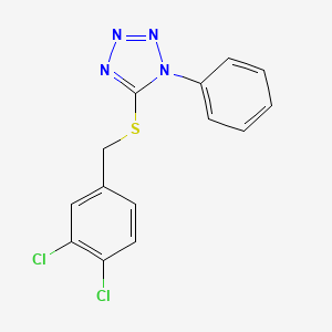 molecular formula C14H10Cl2N4S B5794067 5-[(3,4-dichlorobenzyl)thio]-1-phenyl-1H-tetrazole 
