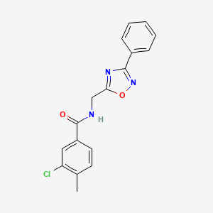 molecular formula C17H14ClN3O2 B5794080 3-chloro-4-methyl-N-[(3-phenyl-1,2,4-oxadiazol-5-yl)methyl]benzamide 