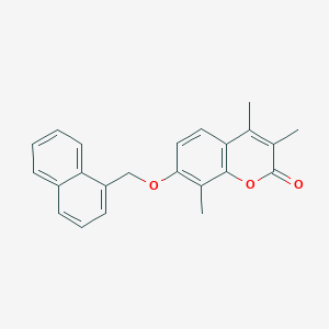 molecular formula C23H20O3 B5794095 3,4,8-trimethyl-7-(1-naphthylmethoxy)-2H-chromen-2-one 