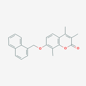 3,4,8-trimethyl-7-(1-naphthylmethoxy)-2H-chromen-2-one