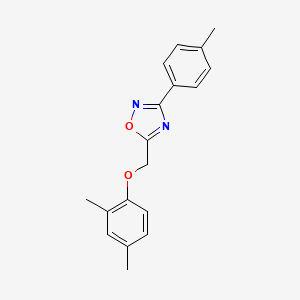 molecular formula C18H18N2O2 B5794099 5-[(2,4-dimethylphenoxy)methyl]-3-(4-methylphenyl)-1,2,4-oxadiazole 