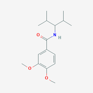 molecular formula C16H25NO3 B5794111 N-(1-isopropyl-2-methylpropyl)-3,4-dimethoxybenzamide 