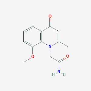 molecular formula C13H14N2O3 B5794121 2-(8-methoxy-2-methyl-4-oxo-1(4H)-quinolinyl)acetamide 