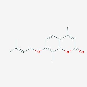 molecular formula C16H18O3 B5794135 4,8-dimethyl-7-[(3-methyl-2-buten-1-yl)oxy]-2H-chromen-2-one 