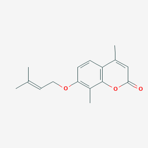 4,8-dimethyl-7-[(3-methyl-2-buten-1-yl)oxy]-2H-chromen-2-one