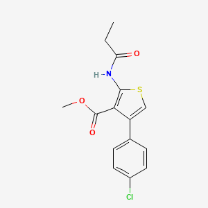 molecular formula C15H14ClNO3S B5794191 Methyl 4-(4-chlorophenyl)-2-(propanoylamino)thiophene-3-carboxylate 