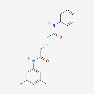 molecular formula C18H20N2O2S B5794213 2-[2-(3,5-dimethylanilino)-2-oxoethyl]sulfanyl-N-phenylacetamide 