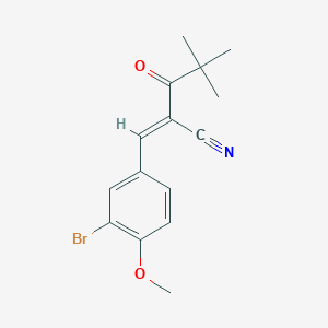 3-(3-bromo-4-methoxyphenyl)-2-(2,2-dimethylpropanoyl)acrylonitrile