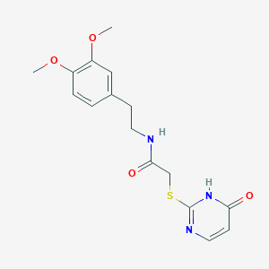 molecular formula C16H19N3O4S B5794229 N-[2-(3,4-dimethoxyphenyl)ethyl]-2-[(4-hydroxypyrimidin-2-yl)sulfanyl]acetamide 