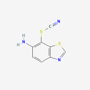 molecular formula C8H5N3S2 B579423 6-Amino-1,3-benzothiazol-7-yl thiocyanate CAS No. 18522-32-2