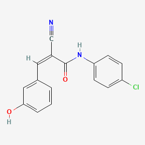 N-(4-chlorophenyl)-2-cyano-3-(3-hydroxyphenyl)acrylamide