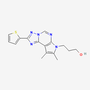 3-[8,9-dimethyl-2-(2-thienyl)-7H-pyrrolo[3,2-e][1,2,4]triazolo[1,5-c]pyrimidin-7-yl]-1-propanol