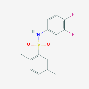 molecular formula C14H13F2NO2S B5794263 N-(3,4-difluorophenyl)-2,5-dimethylbenzenesulfonamide 