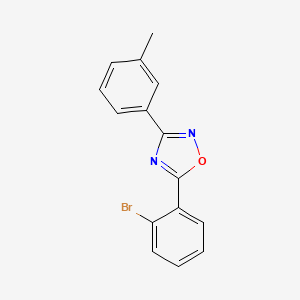 molecular formula C15H11BrN2O B5794271 5-(2-bromophenyl)-3-(3-methylphenyl)-1,2,4-oxadiazole 