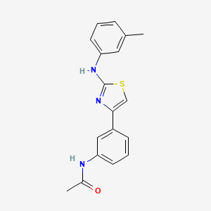 molecular formula C18H17N3OS B5794293 N-[3-[2-(3-methylanilino)-1,3-thiazol-4-yl]phenyl]acetamide 