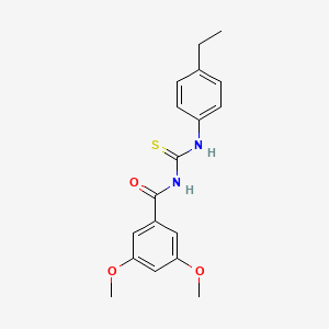 molecular formula C18H20N2O3S B5794303 N-{[(4-ethylphenyl)amino]carbonothioyl}-3,5-dimethoxybenzamide 