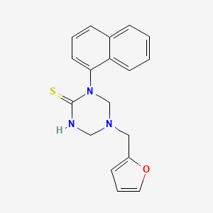 5-(2-furylmethyl)-1-(1-naphthyl)-1,3,5-triazinane-2-thione