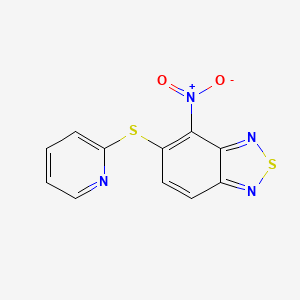 molecular formula C11H6N4O2S2 B5794319 4-Nitro-5-(pyridin-2-ylsulfanyl)-2,1,3-benzothiadiazole 