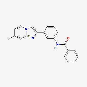 molecular formula C21H17N3O B5794329 N-[3-(7-methylimidazo[1,2-a]pyridin-2-yl)phenyl]benzamide 